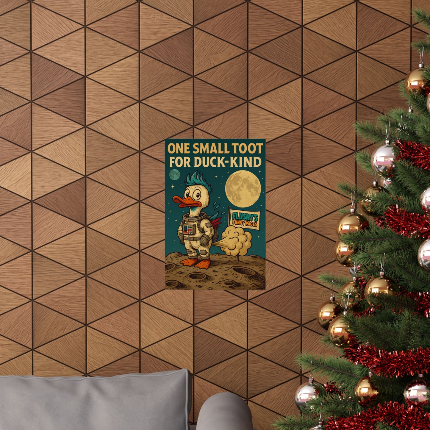 Funny Bathroom Poster — "Toot for Mankind" Matte Vertical Poster