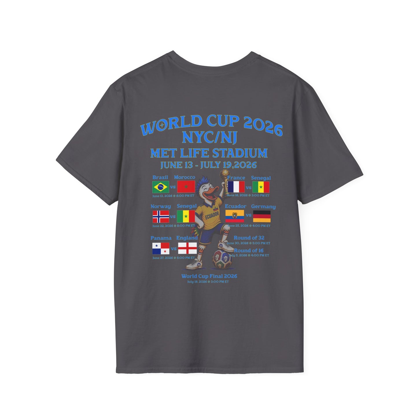 World Cup 2026 NY/NJ Flushy Soccer Ecuador Champ T-Shirt