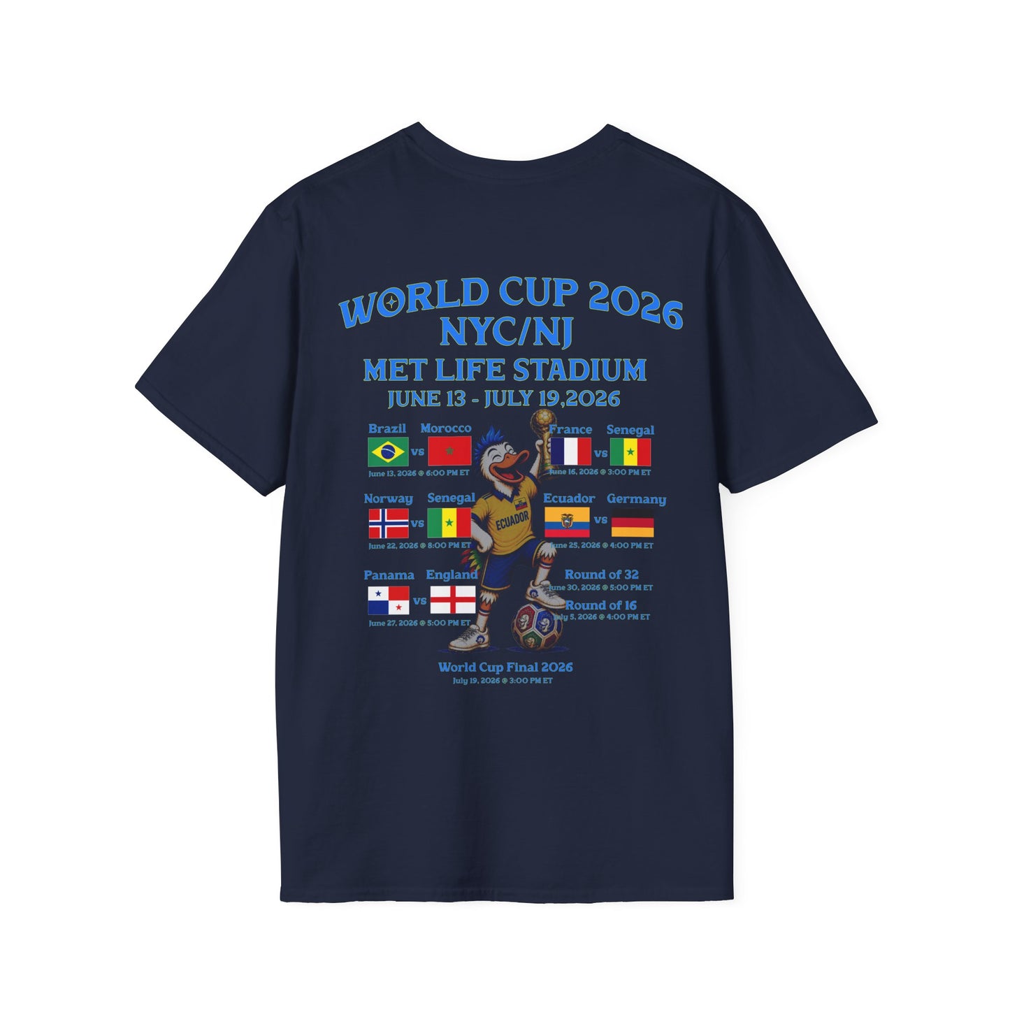 World Cup 2026 NY/NJ Flushy Soccer Ecuador Champ T-Shirt