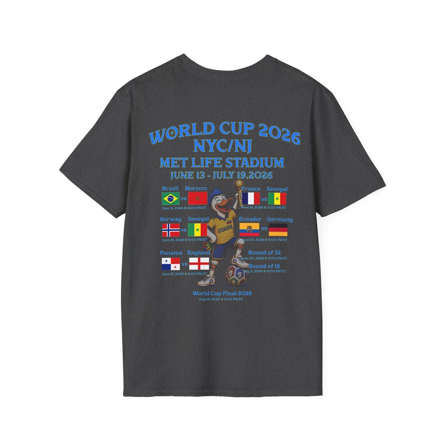 World Cup 2026 NY/NJ Flushy Soccer Ecuador Champ T-Shirt
