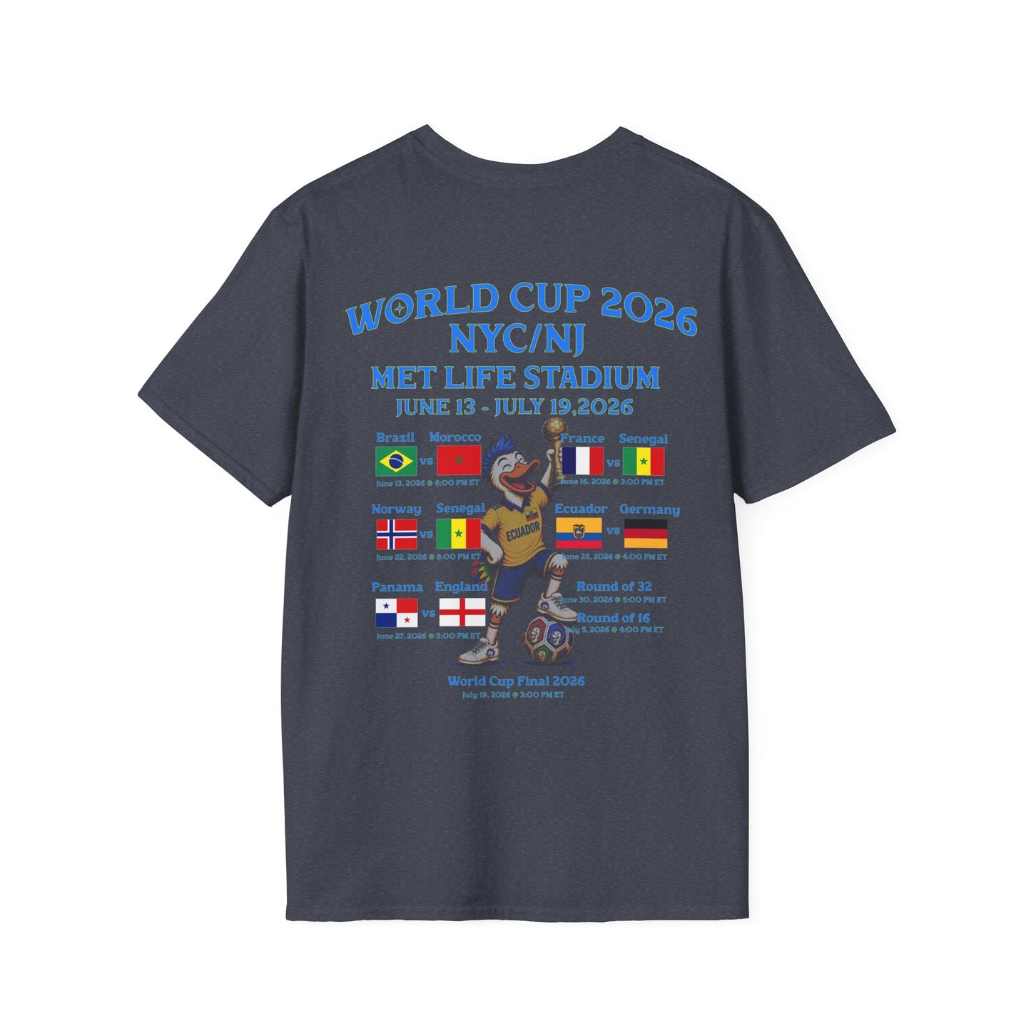 World Cup 2026 NY/NJ Flushy Soccer Ecuador Champ T-Shirt