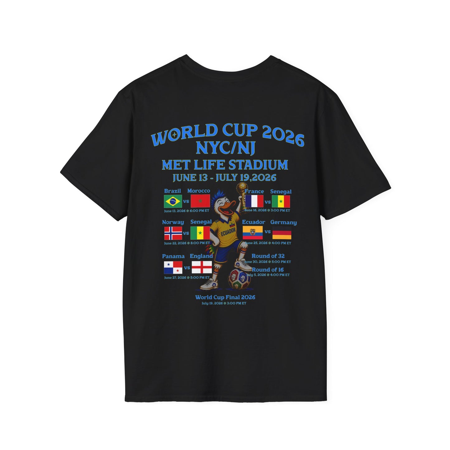 World Cup 2026 NY/NJ Flushy Soccer Ecuador Champ T-Shirt