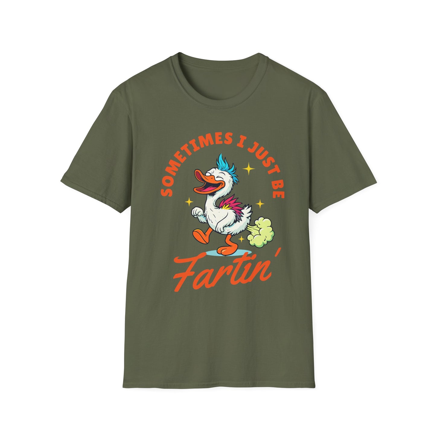 Funny Farting Duck T-Shirt — "Sometimes I Just Be Fartin'" Graphic Tee