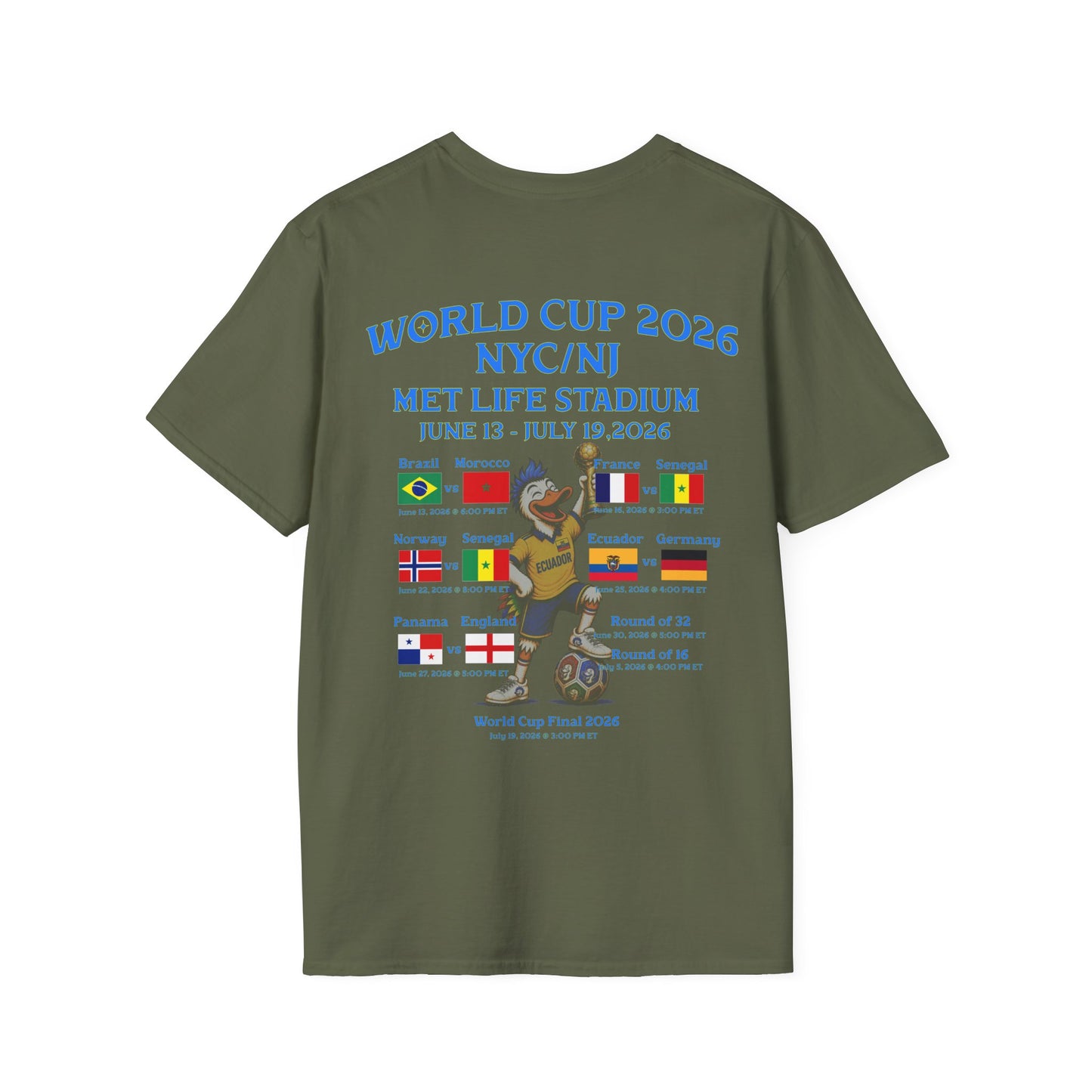 World Cup 2026 NY/NJ Flushy Soccer Ecuador Champ T-Shirt
