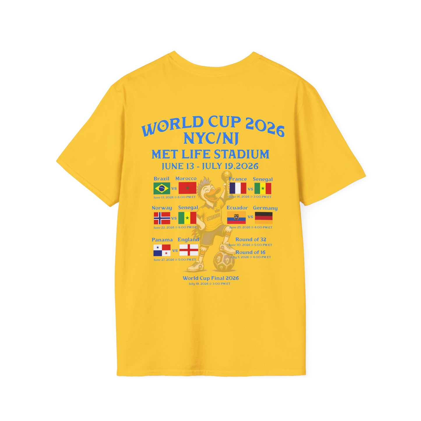 World Cup 2026 NY/NJ Flushy Soccer Ecuador Champ T-Shirt