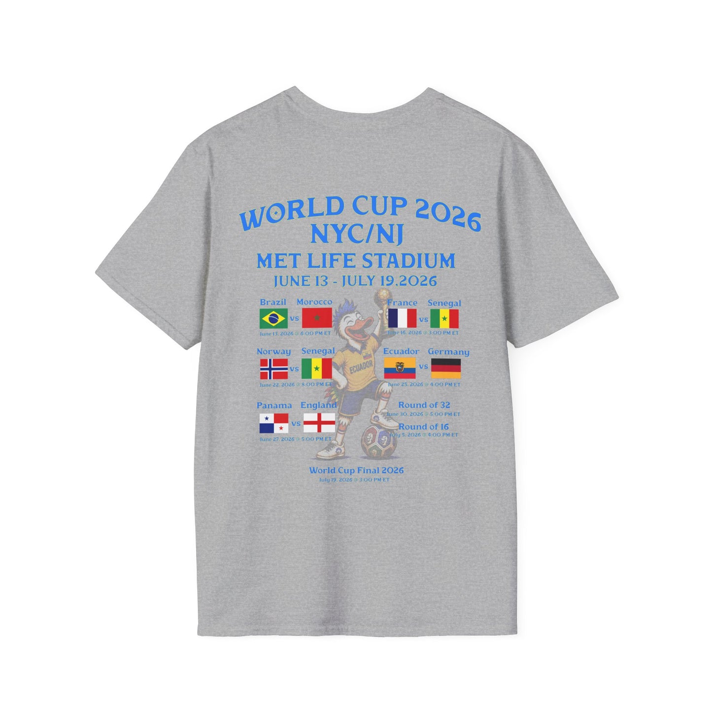 World Cup 2026 NY/NJ Flushy Soccer Ecuador Champ T-Shirt