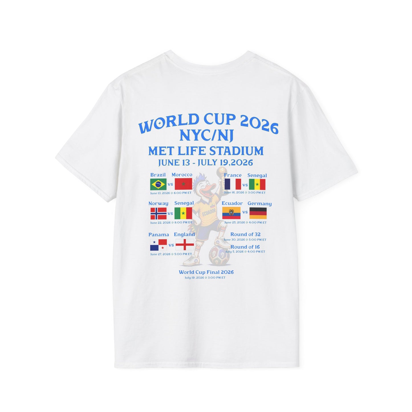 World Cup 2026 NY/NJ Flushy Soccer Ecuador Champ T-Shirt