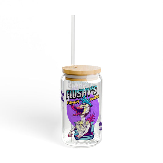 Funny Sipper Glass, 16oz – Quirky Drinkware for Parties, Unique Gift for Friends, Humor Collection, Funny Cup, Snack and Sip