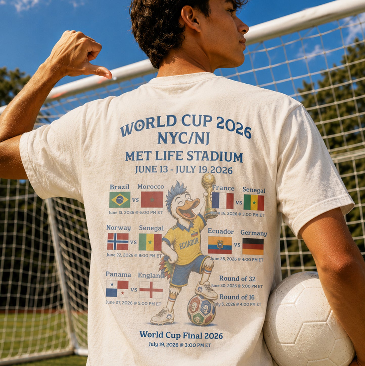 World Cup 2026 NY/NJ Flushy Soccer Ecuador Champ T-Shirt