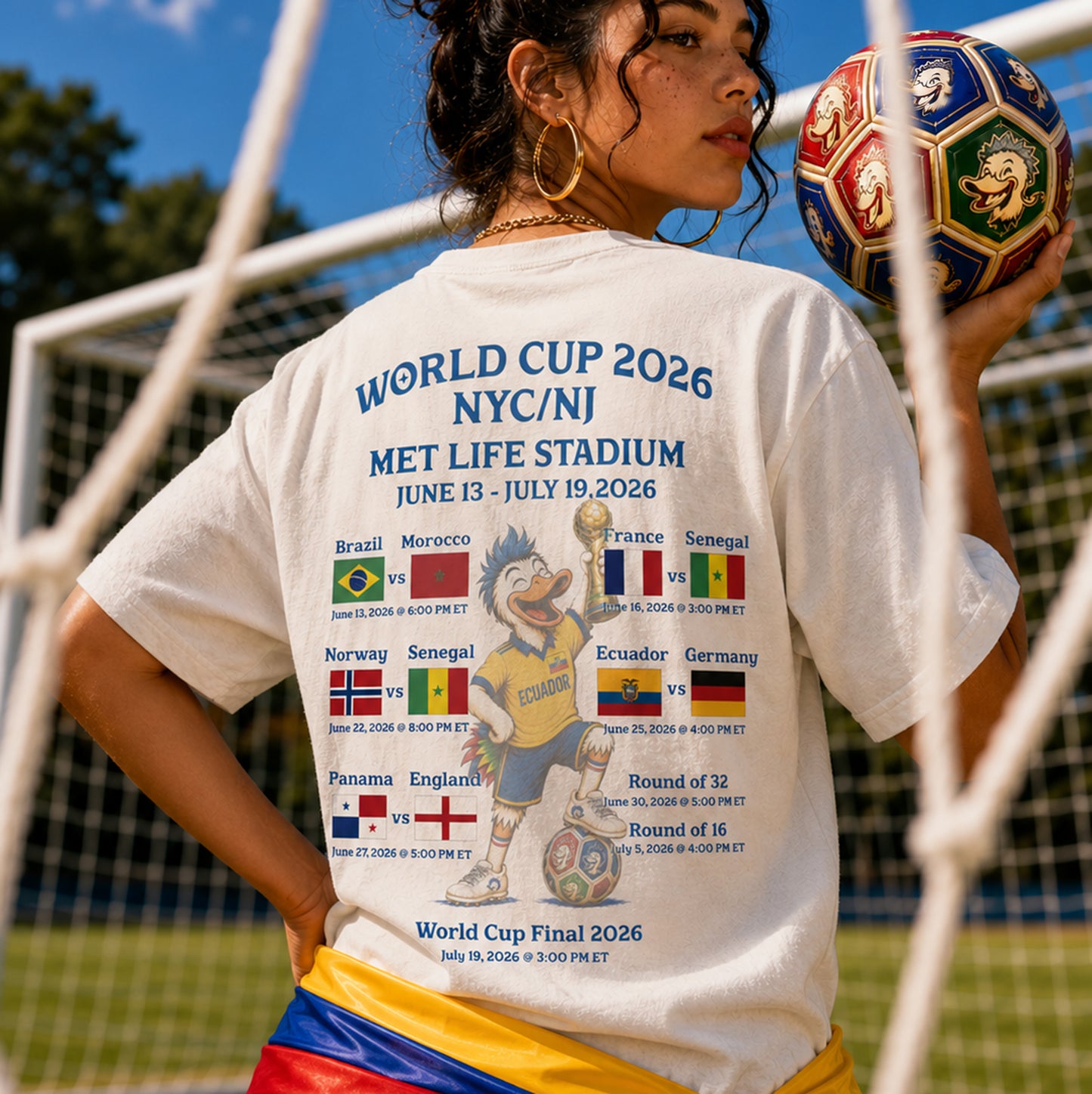 World Cup 2026 NY/NJ Flushy Soccer Ecuador Champ T-Shirt